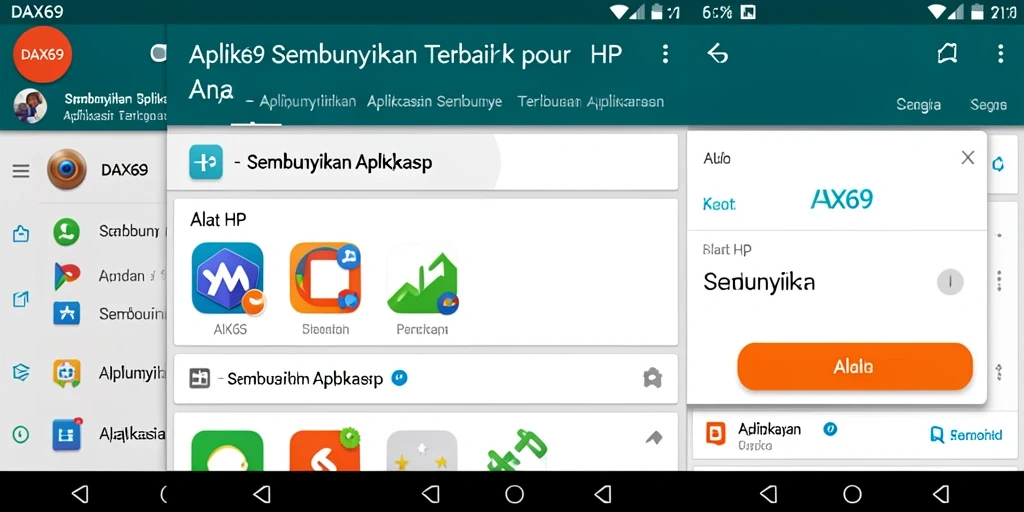 Tampilan antarmuka DAX69 yang sederhana dan efektif untuk Sembunyikan Aplikasi.