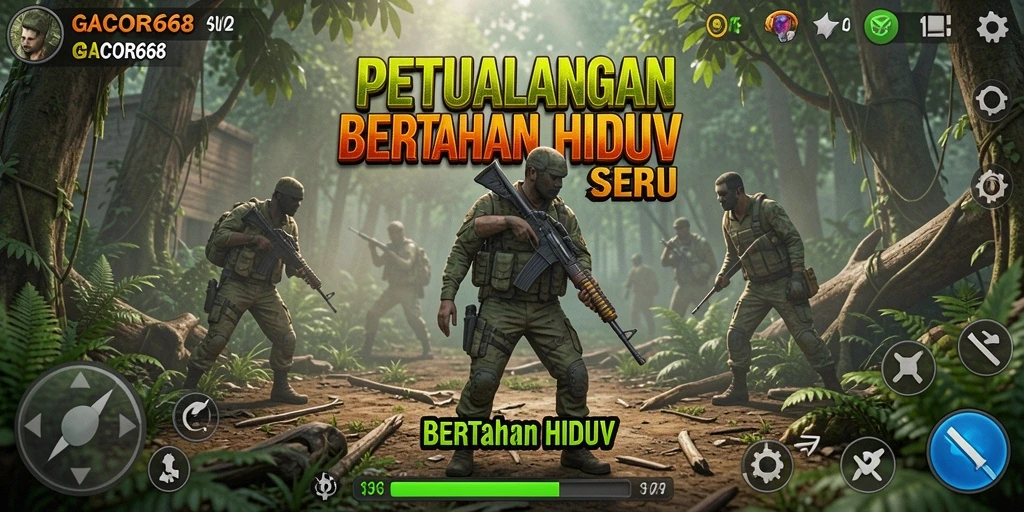 Antarmuka game GACOR668 yang menarik dalam misi bertahan hidup.