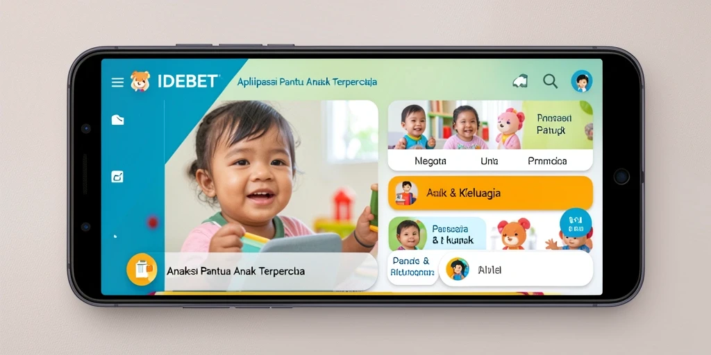 Antarmuka aplikasi IDEBET yang intuitif untuk Pantau Anak.