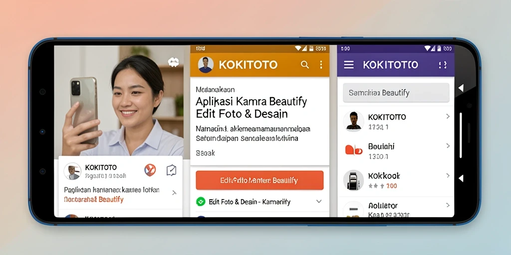 Screenshot KOKITOTO menampilkan antarmuka user-friendly dengan berbagai fitur edit foto.