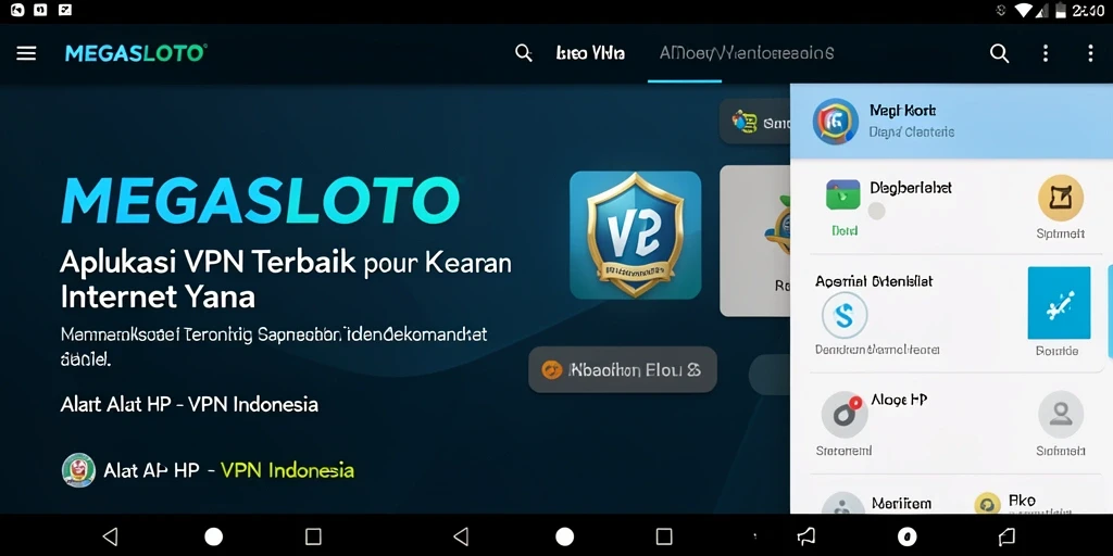 Tampilan antarmuka MEGASLOTO yang sederhana dan intuitif.