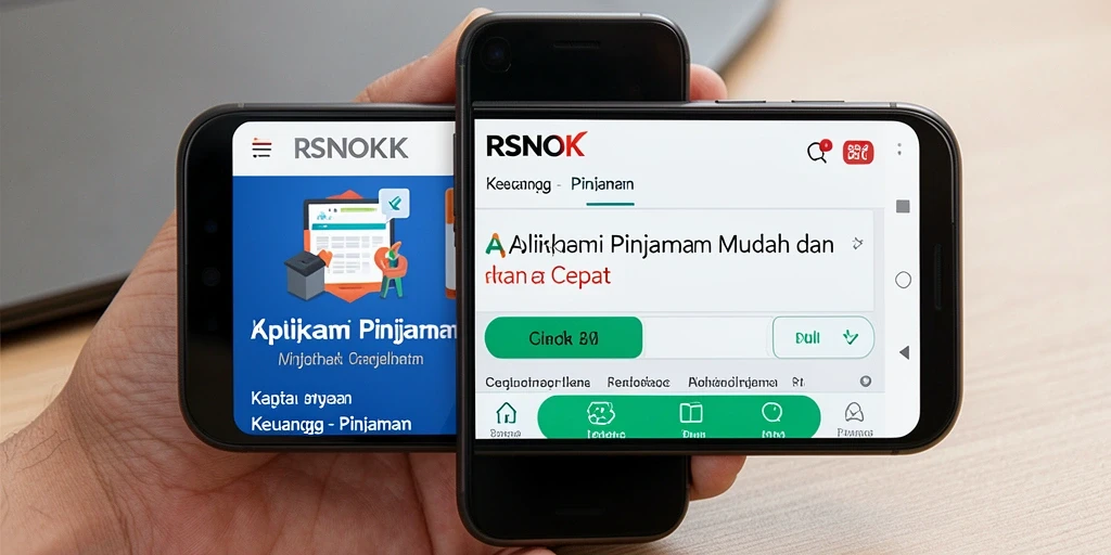 Tampilan antarmuka aplikasi RSNOK yang user-friendly untuk pengajuan pinjaman.