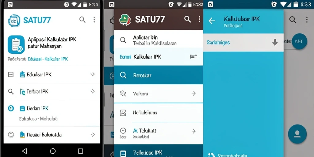 Antarmuka sederhana yang memudahkan pengguna menghitung IPK.