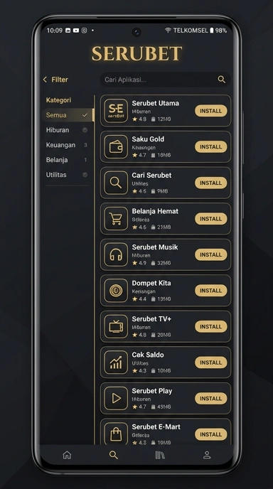 Serubet - Halaman Indeks Aplikasi Populer & Kanal Uji Terpercaya